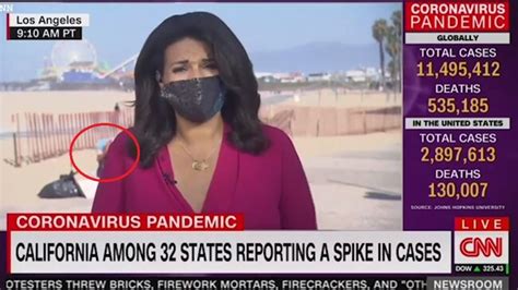 accidental poop porn|Woman busted pooing on beach during CNN live cross.